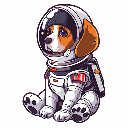 Beagle dog astronaut Vinyl Decal Sticker for Car, Laptop, Tumbler and more # F011989