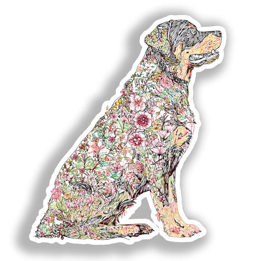 Rottweiler Dog Vinyl Decal Sticker for Car, Laptop, Tumbler and more # A018245-4" x 4"
