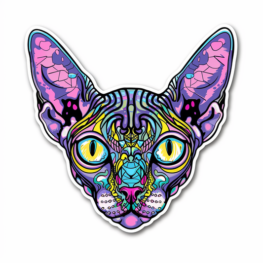 Sphynx Cat Vinyl Decal Sticker for Car, Laptop, Tumbler and more # F07763