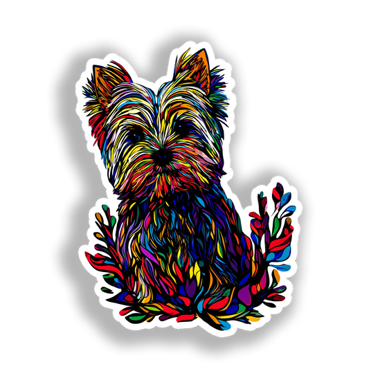Yorkshire Terrier Dog Vinyl Decal Sticker for Car, Laptop, Tumbler and more # A017128-4" x 4"