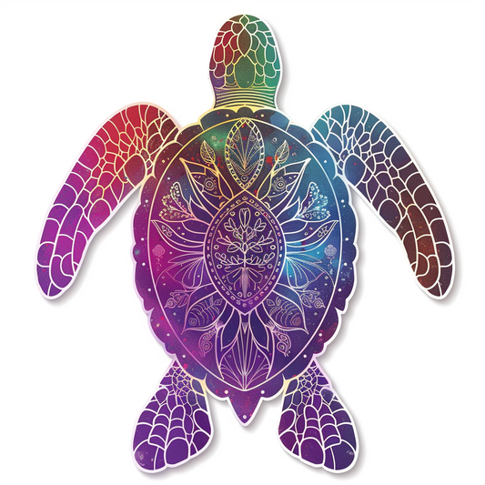 Sticker of a turtle majestic Expressive surreal Vinyl Decal Sticker for Car, Laptop, Tumbler and more # F021978
