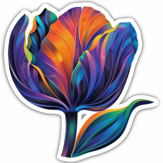 Sticker of a Tulip flower Vinyl Decal Sticker for Car, Laptop, Tumbler and more # F023441