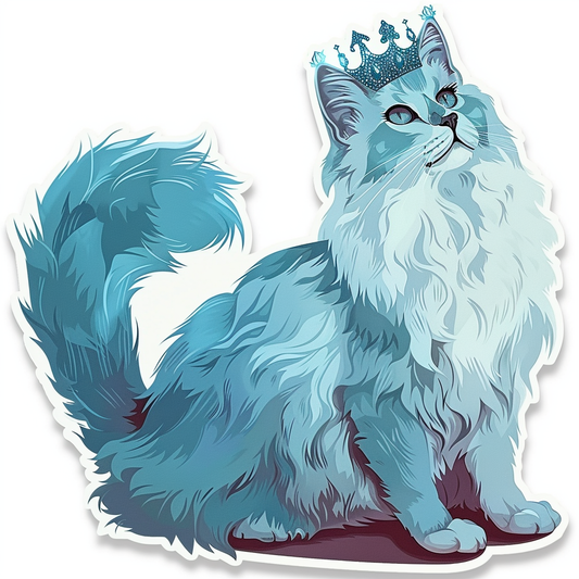 Adorable Turkish Angora Cat  Vinyl Decal Sticker for Car, Laptop, Tumbler and more # F020833-4" x 4"