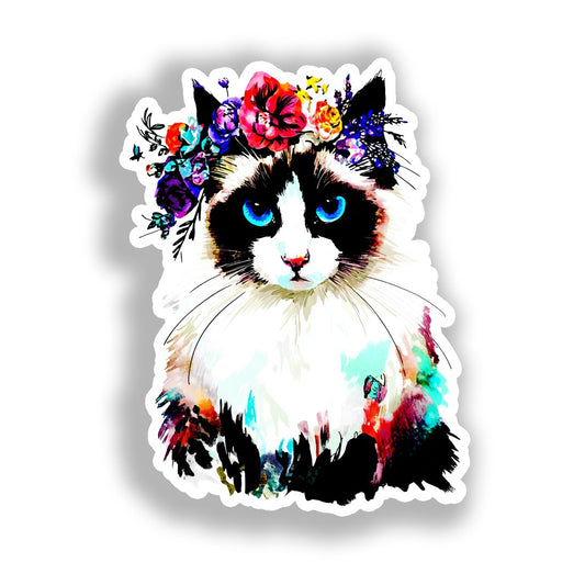 Ragdoll Cat Vinyl Decal Sticker for Car, Laptop, Tumbler and more # A019270-4" x 4"