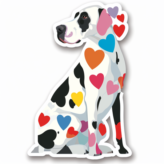 Great Dane Dog Expressive surreal Vinyl Decal Sticker for Car, Laptop, Tumbler and more # F022799
