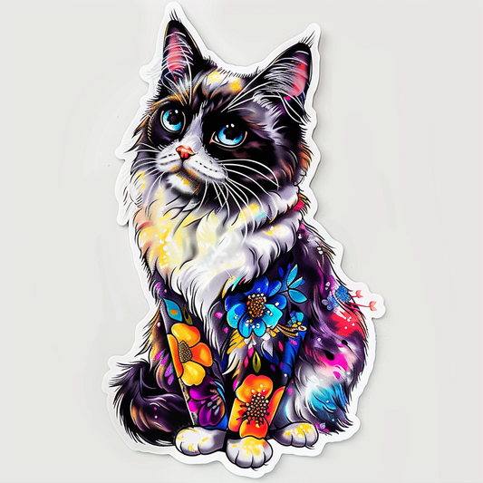 Ragdoll Cat Vinyl Decal Sticker for Car, Laptop, Tumbler and more # F010165