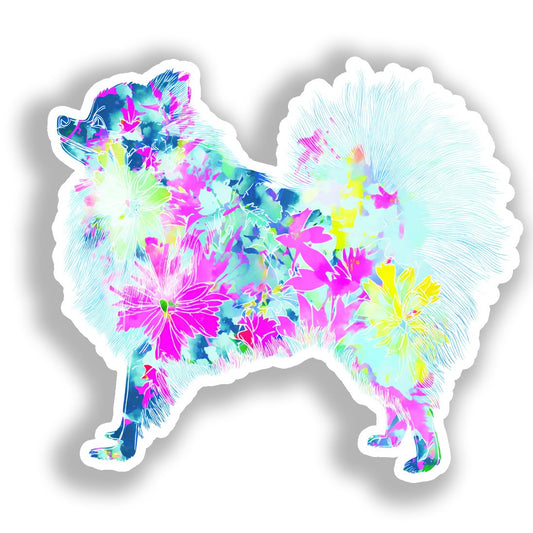 Pomeranian Dog Vinyl Decal Sticker for Car, Laptop, Tumbler and more # A017350-4" x 4"