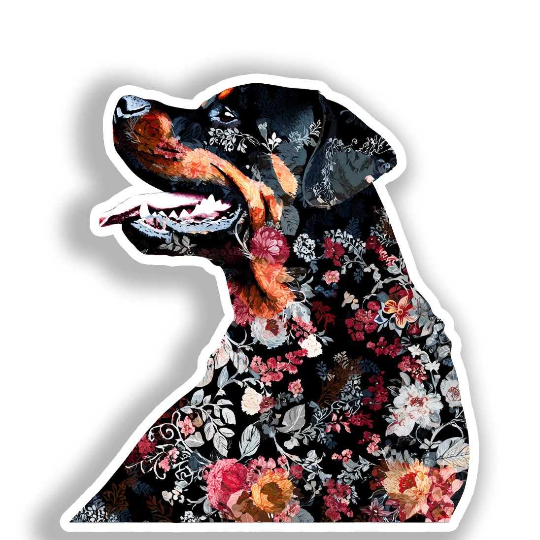 Rottweiler Dog Vinyl Decal Sticker for Car, Laptop, Tumbler and more # A018103-4" x 4"