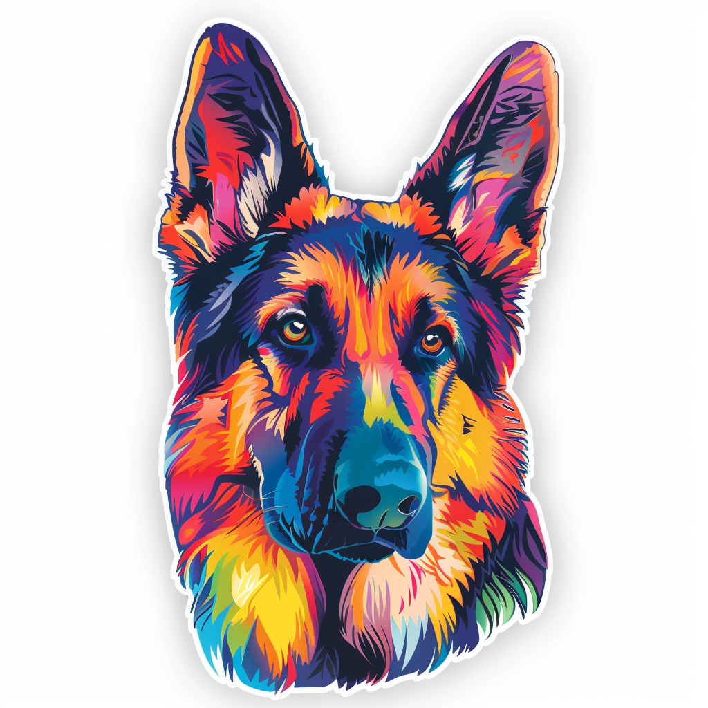 German Shepherd Dog Vinyl Decal Sticker for Car, Laptop, Tumbler and more # F011679