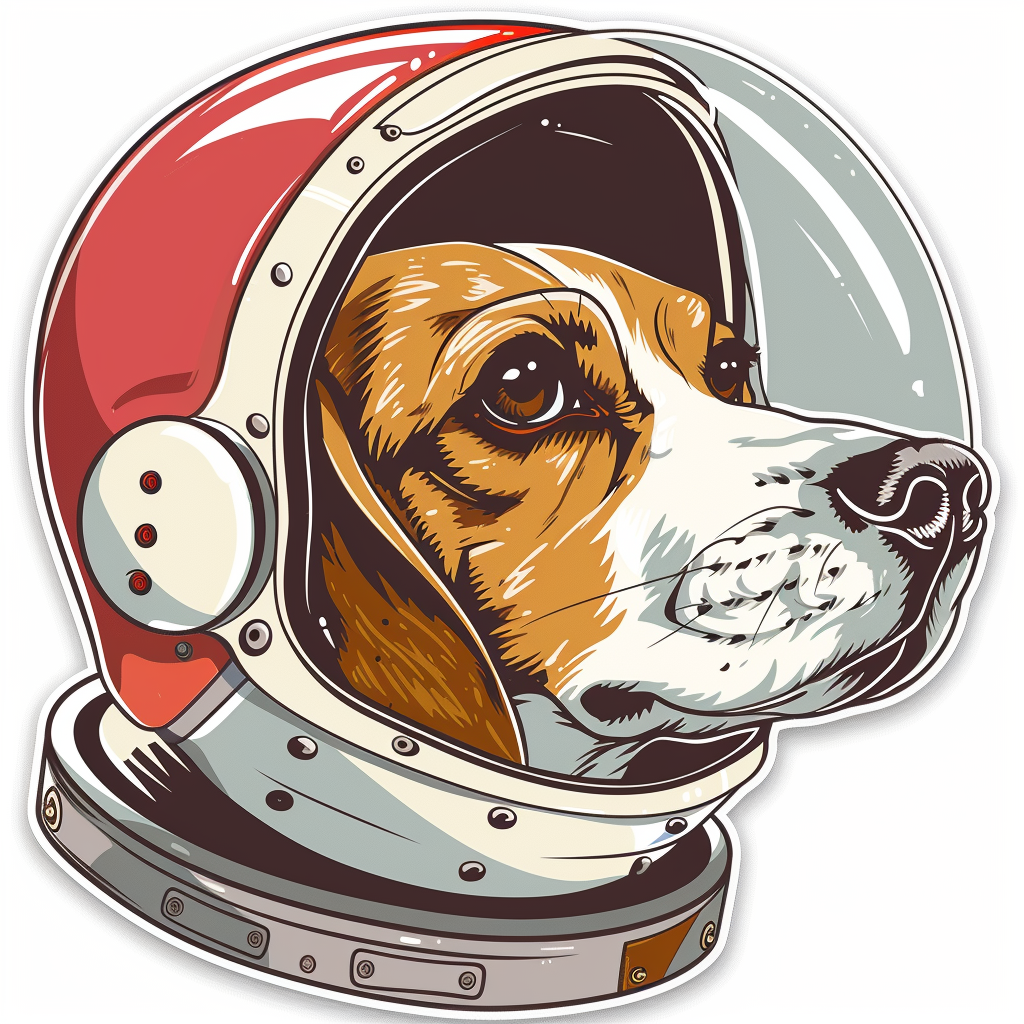 Beagle dog astronaut Vinyl Decal Sticker for Car, Laptop, Tumbler and more # F011865