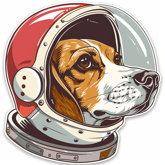 Beagle dog astronaut Vinyl Decal Sticker for Car, Laptop, Tumbler and more # F011865