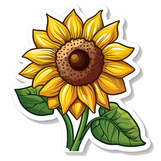 Sunflower flower majestic Expressive surreal Vinyl Decal Sticker for Car, Laptop, Tumbler and more # F023060