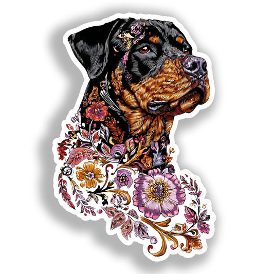 Rottweiler Dog Vinyl Decal Sticker for Car, Laptop, Tumbler and more # A018264-4" x 4"