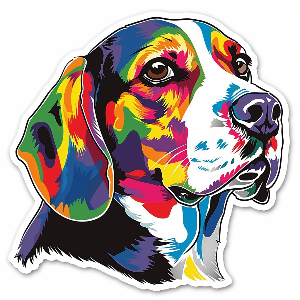 Beagle dog Vinyl Decal Sticker for Car, Laptop, Tumbler and more # F012120