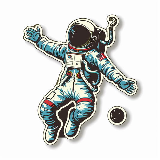 Astronaut majestic Expressive surreal Vinyl Decal Sticker for Car, Laptop, Tumbler and more # F017024