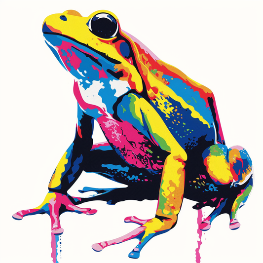 Sticker of a Frog majestic Expressive surreal Vinyl Decal Sticker for Car, Laptop, Tumbler and more # F015831