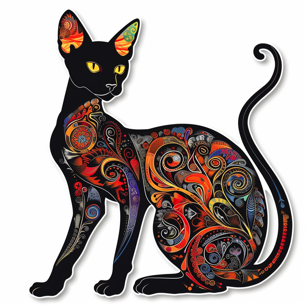 Sphynx Cat Vinyl Decal Sticker for Car, Laptop, Tumbler and more # F010019