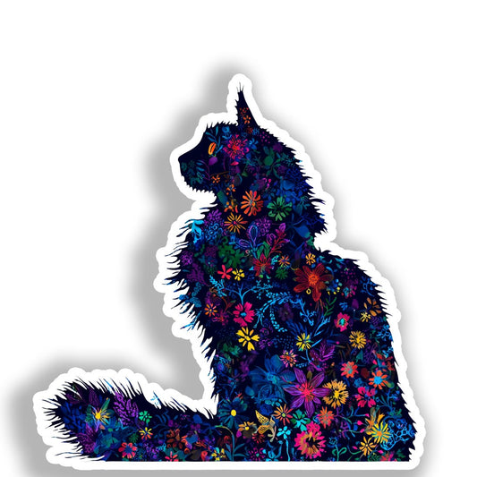 Norwegian Forest Cat Vinyl Decal Sticker for Car, Laptop, Tumbler and more # A019295-4" x 4"