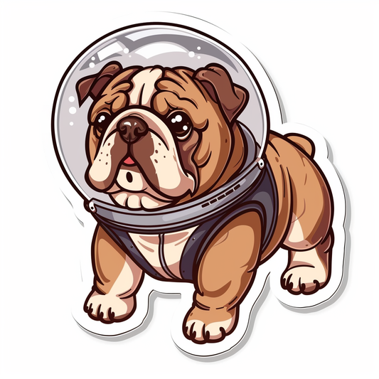 Bulldog Dog majestic Expressive surreal Vinyl Decal Sticker for Car, Laptop, Tumbler and more # F017714