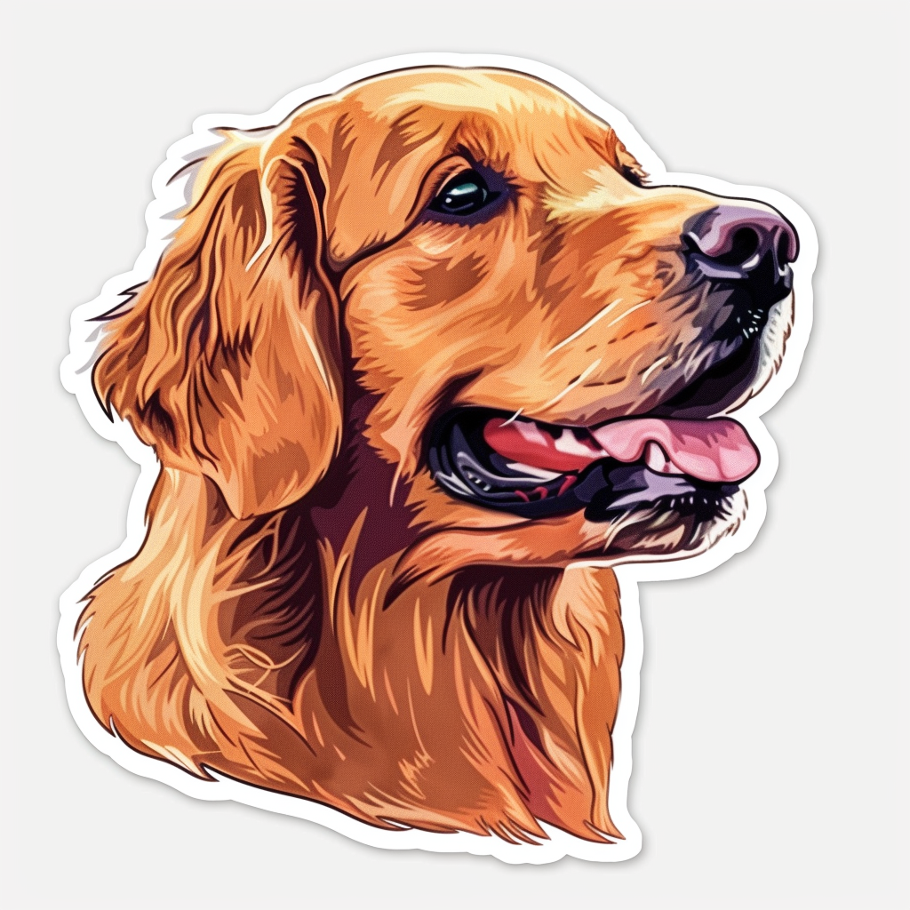 Golden Retriever Dog Vinyl Decal Sticker for Car, Laptop, Tumbler and more # F07457