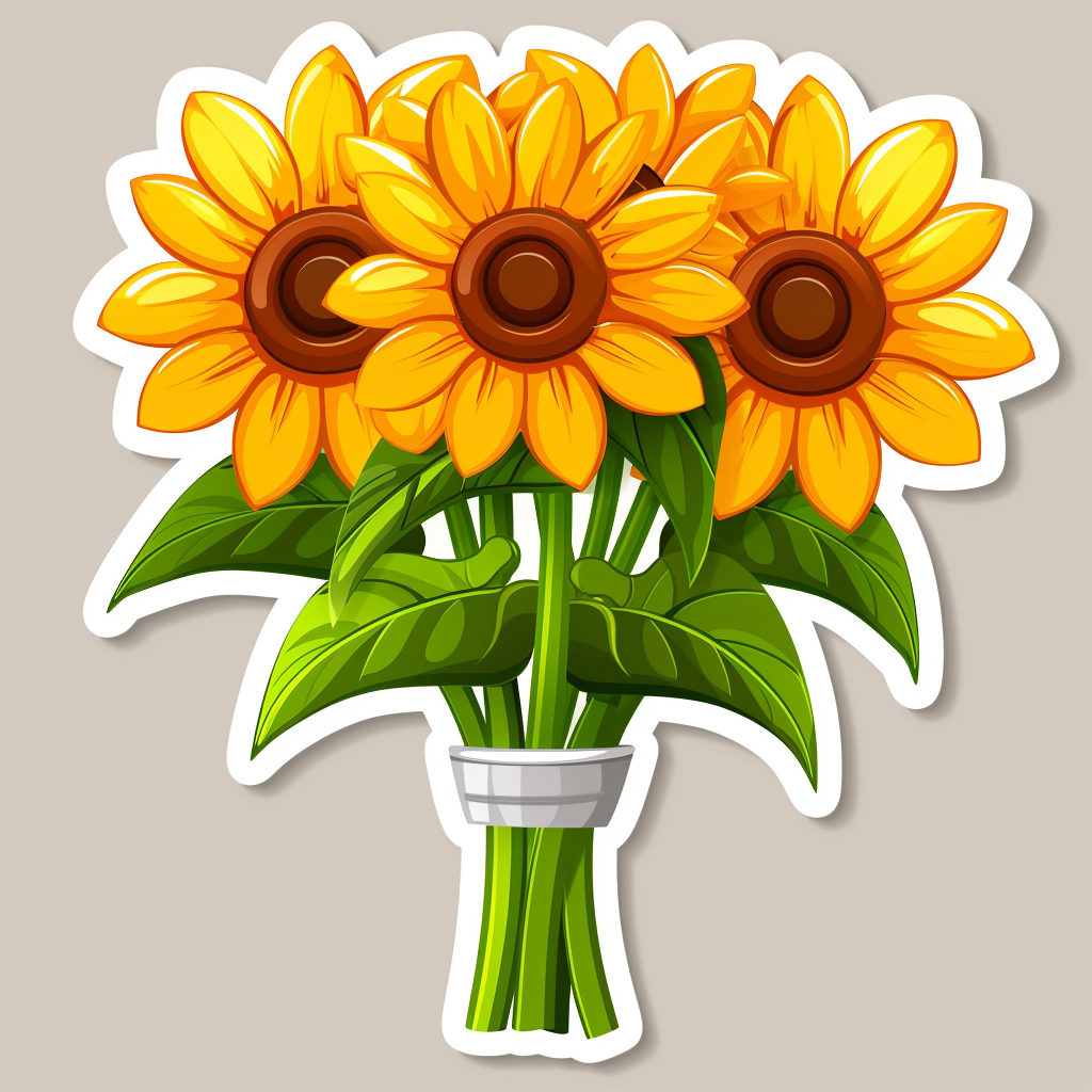 Sunflowers Expressive surreal Vinyl Decal Sticker for Car, Laptop, Tumbler and more # F018143