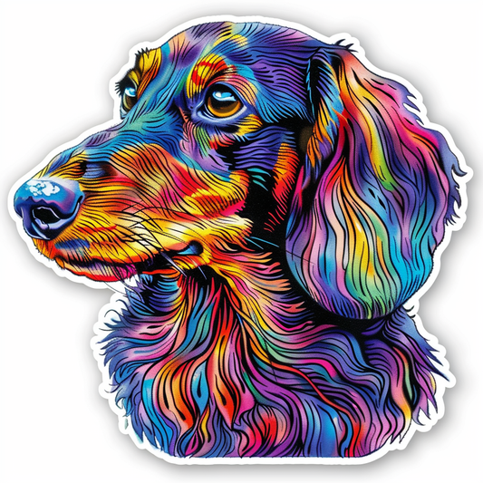 Dachshund Dog Vinyl Decal Sticker for Car, Laptop, Tumbler and more # F013012