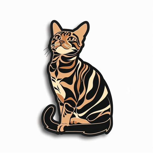 Bengal cat Vinyl Decal Sticker for Car, Laptop, Tumbler and more # F07936