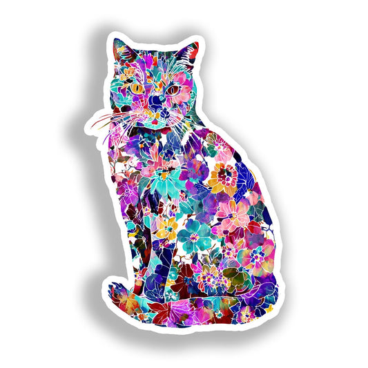 Shorthair Cat Vinyl Decal Sticker for Car, Laptop, Tumbler and more # A018763-4" x 4"