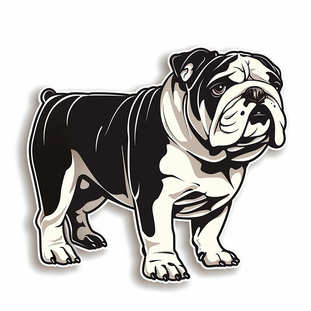 Bulldog Dog majestic Expressive surreal Vinyl Decal Sticker for Car, Laptop, Tumbler and more # F017367