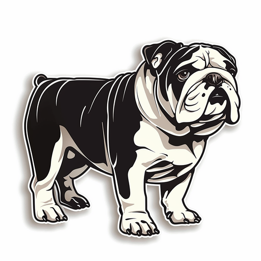 Bulldog Dog majestic Expressive surreal Vinyl Decal Sticker for Car, Laptop, Tumbler and more # F017367