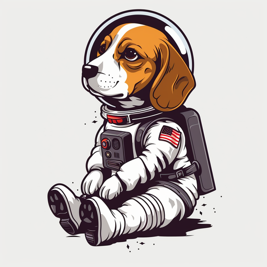 Beagle dog astronaut Vinyl Decal Sticker for Car, Laptop, Tumbler and more # F011973