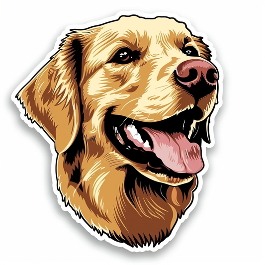 Golden Retriever Dog Vinyl Decal Sticker for Car, Laptop, Tumbler and more # F07412