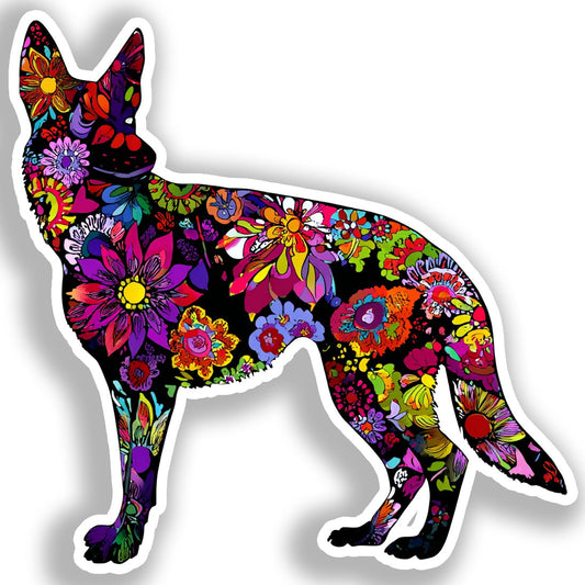 German Shepherd Dog Vinyl Decal Sticker for Car, Laptop, Tumbler and more # A019571-4" x 4"