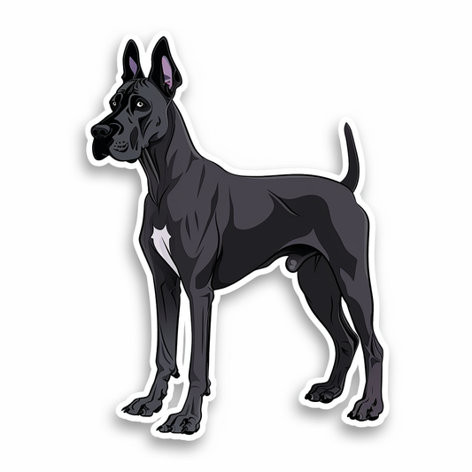 Adorable Great Dane Dog Expressive surreal Vinyl Decal Sticker for Car, Laptop, Tumbler and more # F017771