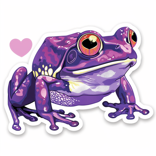 Sticker of a Frog majestic Expressive surreal Vinyl Decal Sticker for Car, Laptop, Tumbler and more # F016614