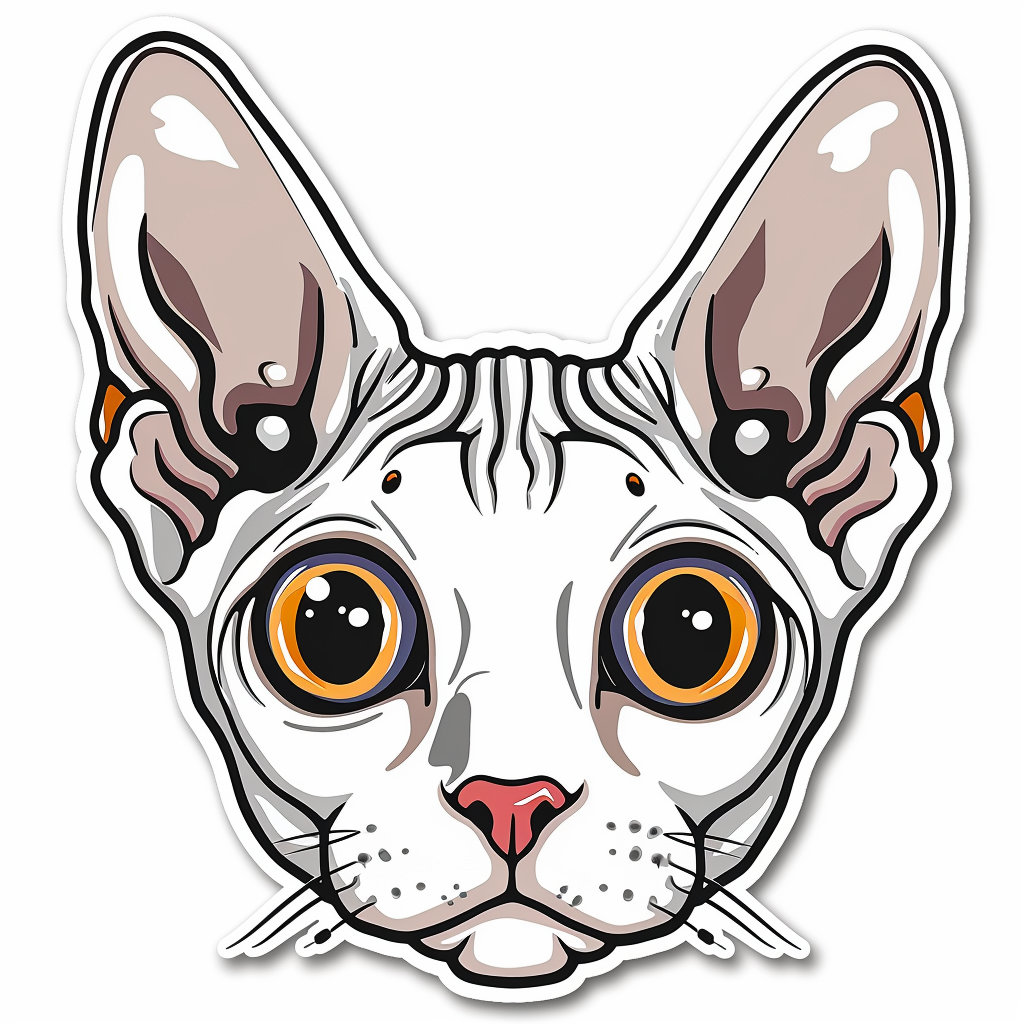 Sphynx Cat Vinyl Decal Sticker for Car, Laptop, Tumbler and more # F07894