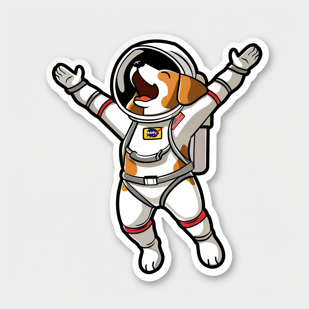 Beagle dog astronaut Vinyl Decal Sticker for Car, Laptop, Tumbler and more # F011979