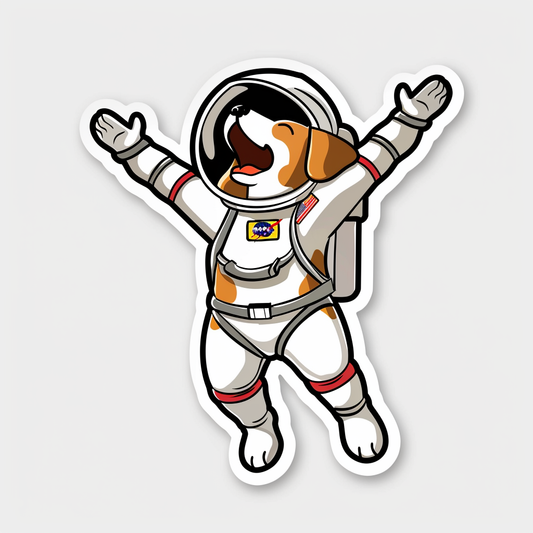 Beagle dog astronaut Vinyl Decal Sticker for Car, Laptop, Tumbler and more # F011979