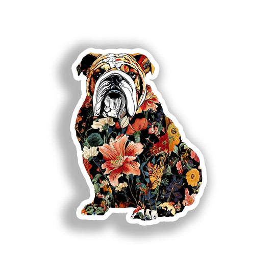 Bulldog English Dog Vinyl Decal Sticker for Car, Laptop, Tumbler and more # A018953-4" x 4"