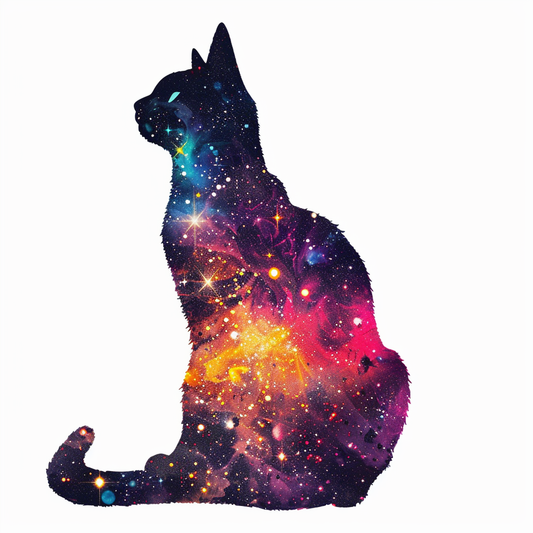 Abyssinian Cat astronaut majestic Expressive surreal Vinyl Decal Sticker for Car, Laptop, Tumbler and more # F021217-4" x 4"