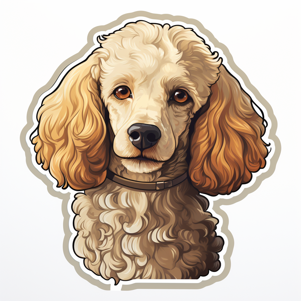 Poodle dog art deco Vinyl Decal Sticker for Car, Laptop, Tumbler and more # F012276