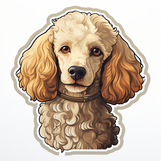 Poodle dog art deco Vinyl Decal Sticker for Car, Laptop, Tumbler and more # F012276