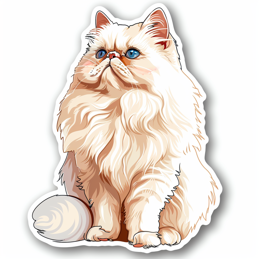 Persian cat Vinyl Decal Sticker for Car, Laptop, Tumbler and more # F07930