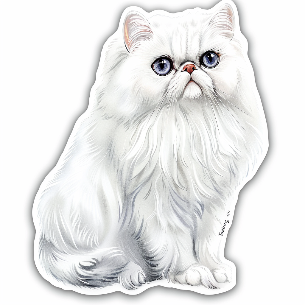 Persian cat Vinyl Decal Sticker for Car, Laptop, Tumbler and more # F07805