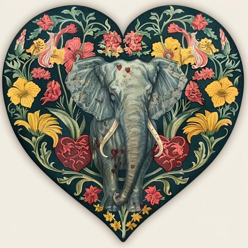 Elephant Expressive surreal Vinyl Decal Sticker for Car, Laptop, Tumbler and more # F022391