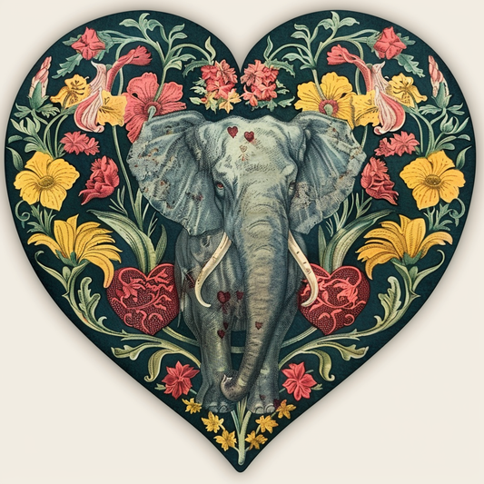 Elephant Expressive surreal Vinyl Decal Sticker for Car, Laptop, Tumbler and more # F022391