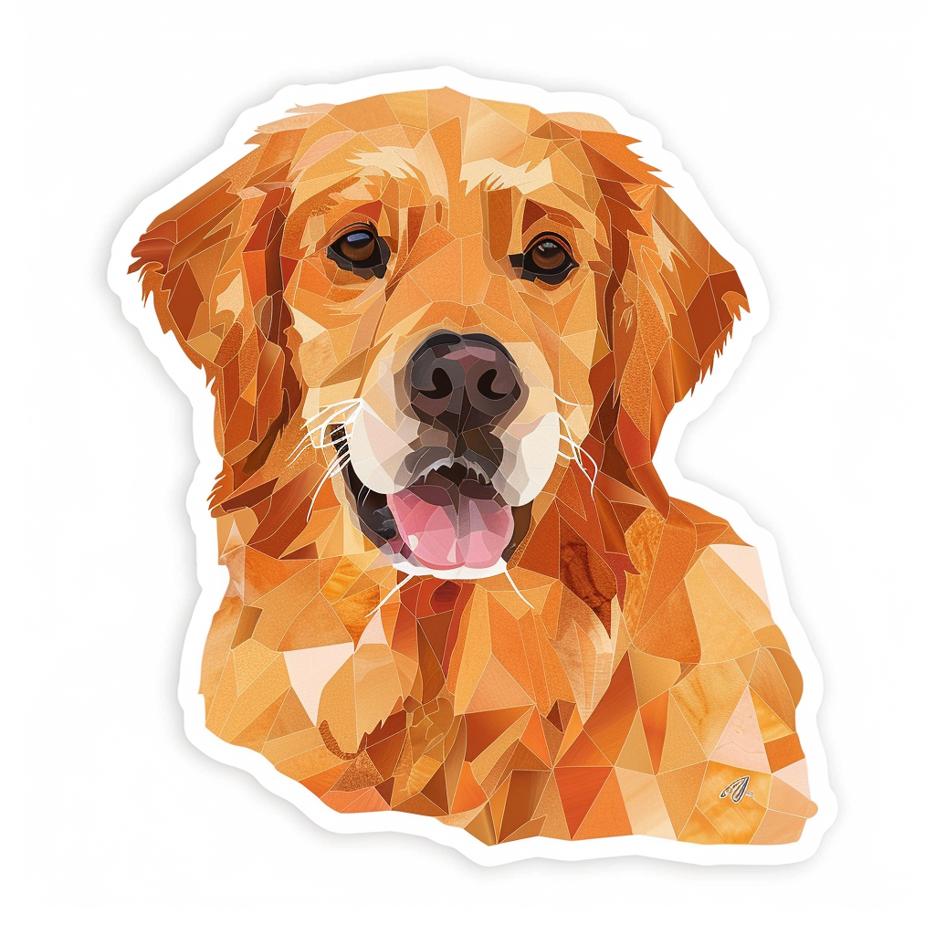 Golden Retriever Dog Vinyl Decal Sticker for Car, Laptop, Tumbler and more # F07469