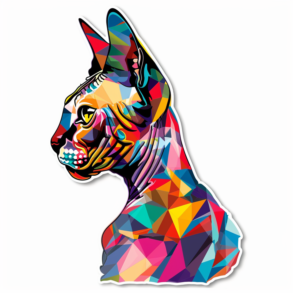 Sphynx Cat Vinyl Decal Sticker for Car, Laptop, Tumbler and more # F010040