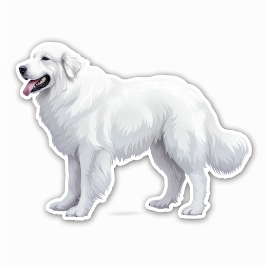 Sticker of Great Pyrenees dog  Vinyl Decal Sticker for Car, Laptop, Tumbler and more # F023634