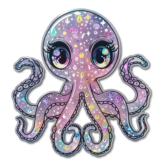 Sticker of a Octopus heartcore texture Expressive surreal Vinyl Decal Sticker for Car, Laptop, Tumbler and more # F015759